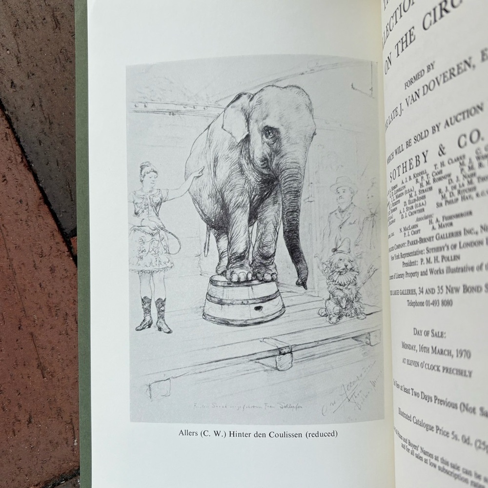 Sotheby & Co The Valuable Collection of Books on the Circus Lion Tamer Big Top